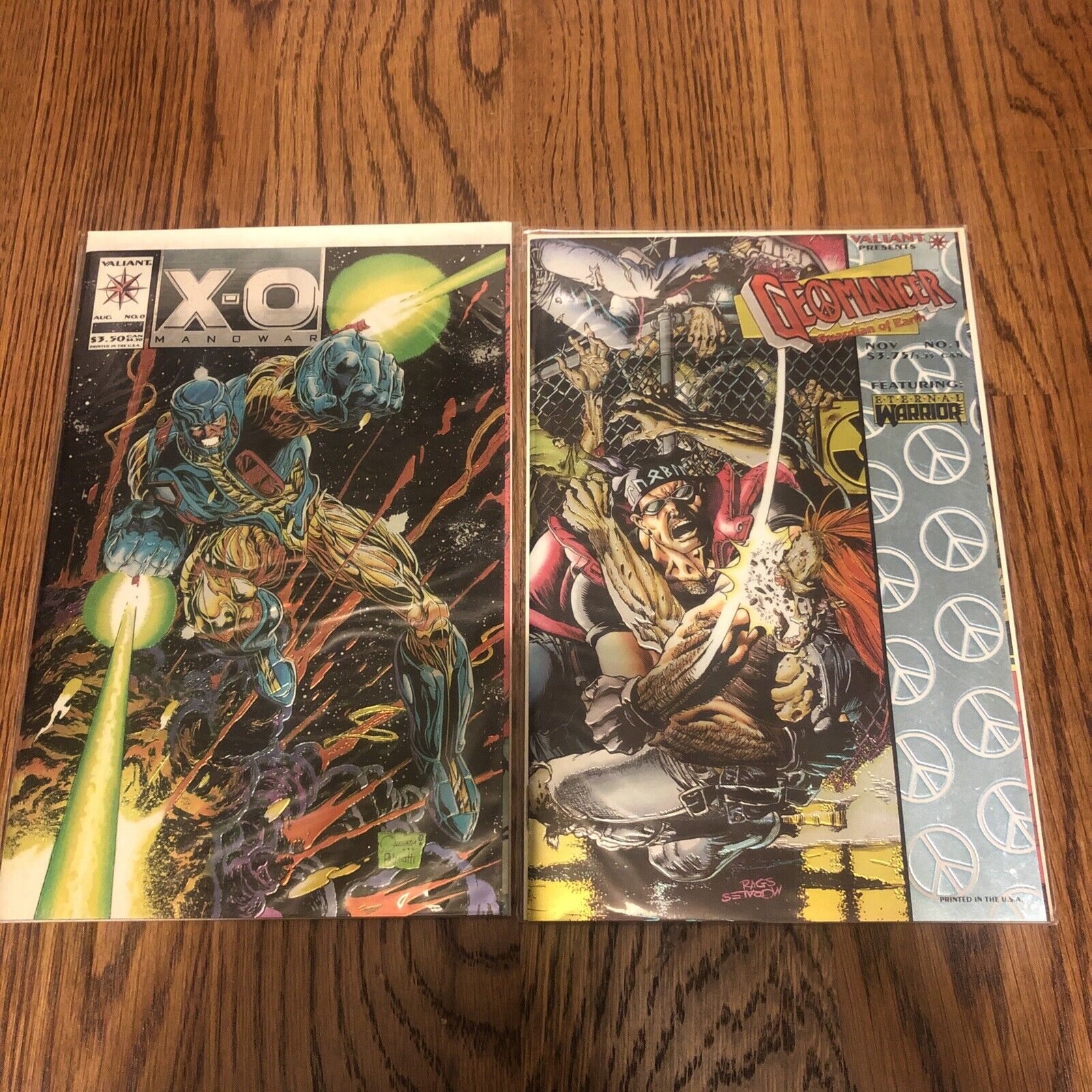 X-O Manowar #0 + Geomancer Guardian Of Earth #1 NM Chromium Foil Valiant Comics