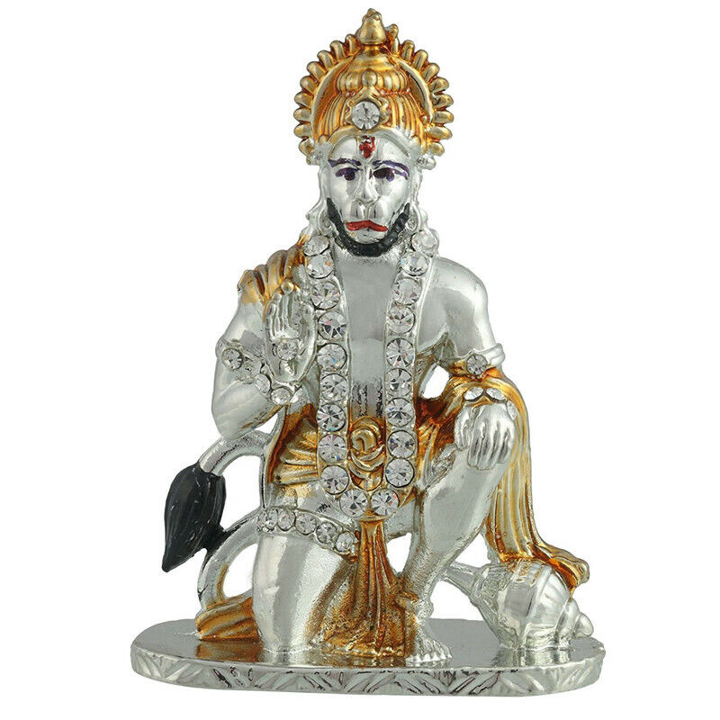 Hanuman Brass Idol God Bajrangbali Statue For Home Office Temple Puja Décor Gift