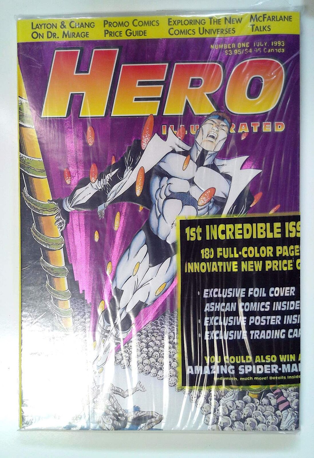 Hero Illustrated #1 Warrior Publications (1993) Poly Bagged 1st Print Comic Book
