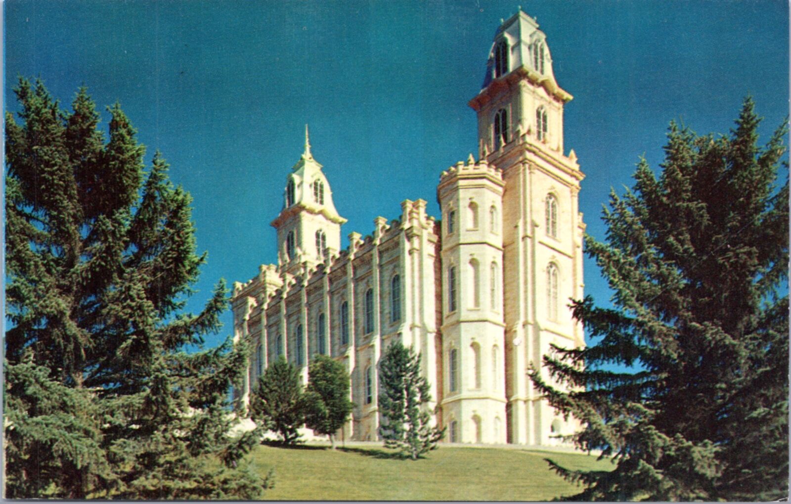 Postcard UT Manti Mormon Temple