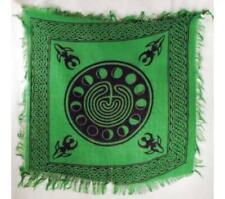 Green Moon Phases Celtic Labyrinth & Goddess Design 18x18
