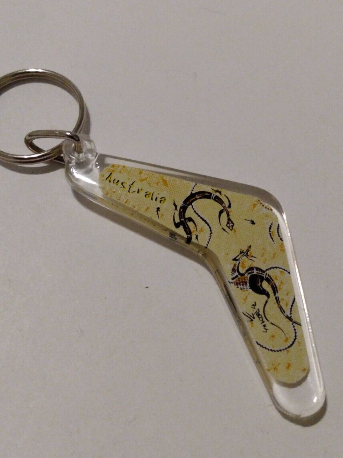 Australia Boomerang Novelty Plastic Souvenir Keychain