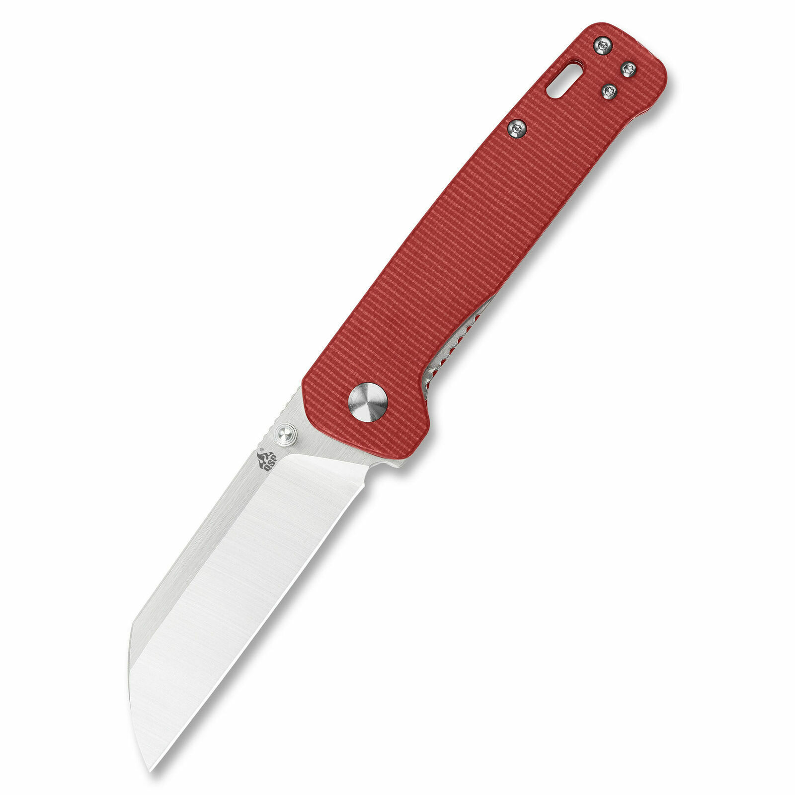 QSP Penguin D2 Linerlock Red Micarta Handle Folding Knife Pocket Clip New Boxed