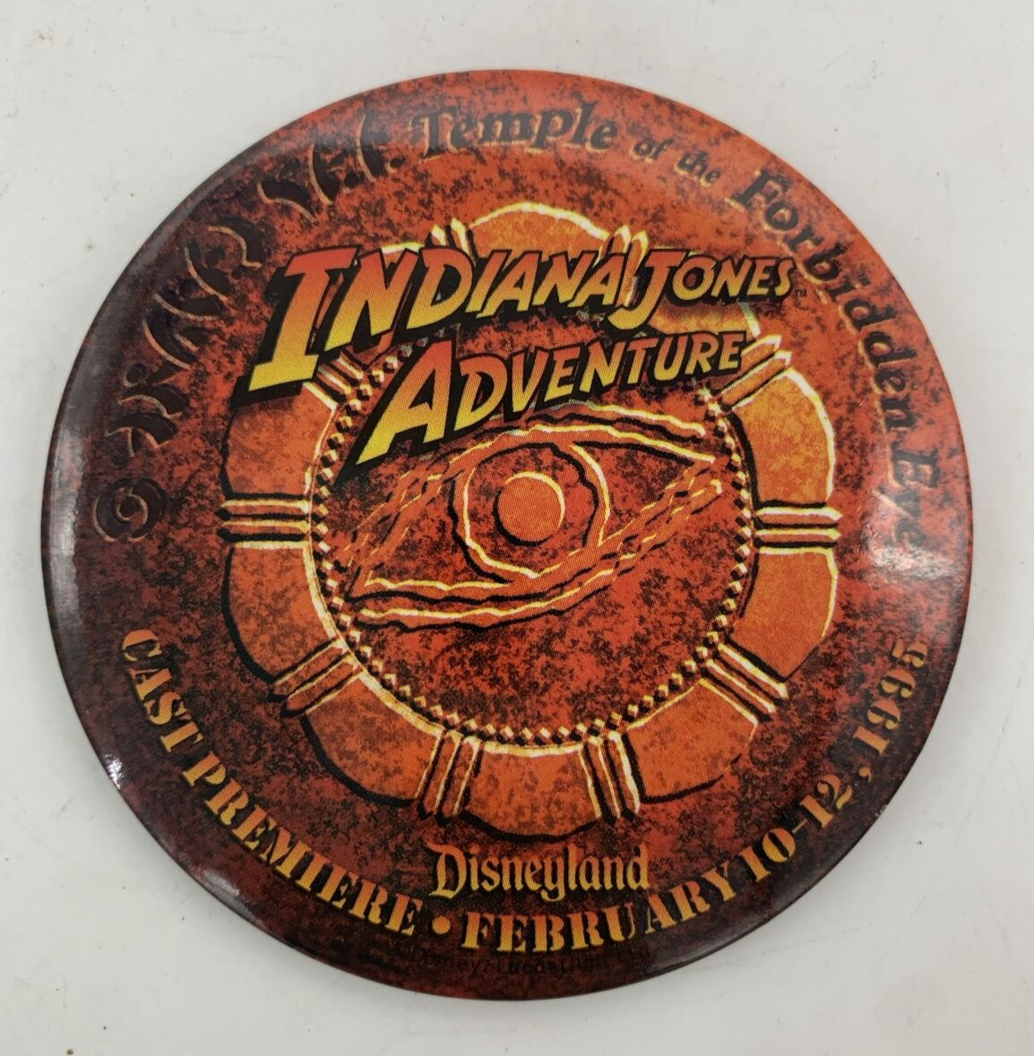 Disneyland Indiana Jones Adventure Temple of the Forbidden Eye Cast LE Button 3