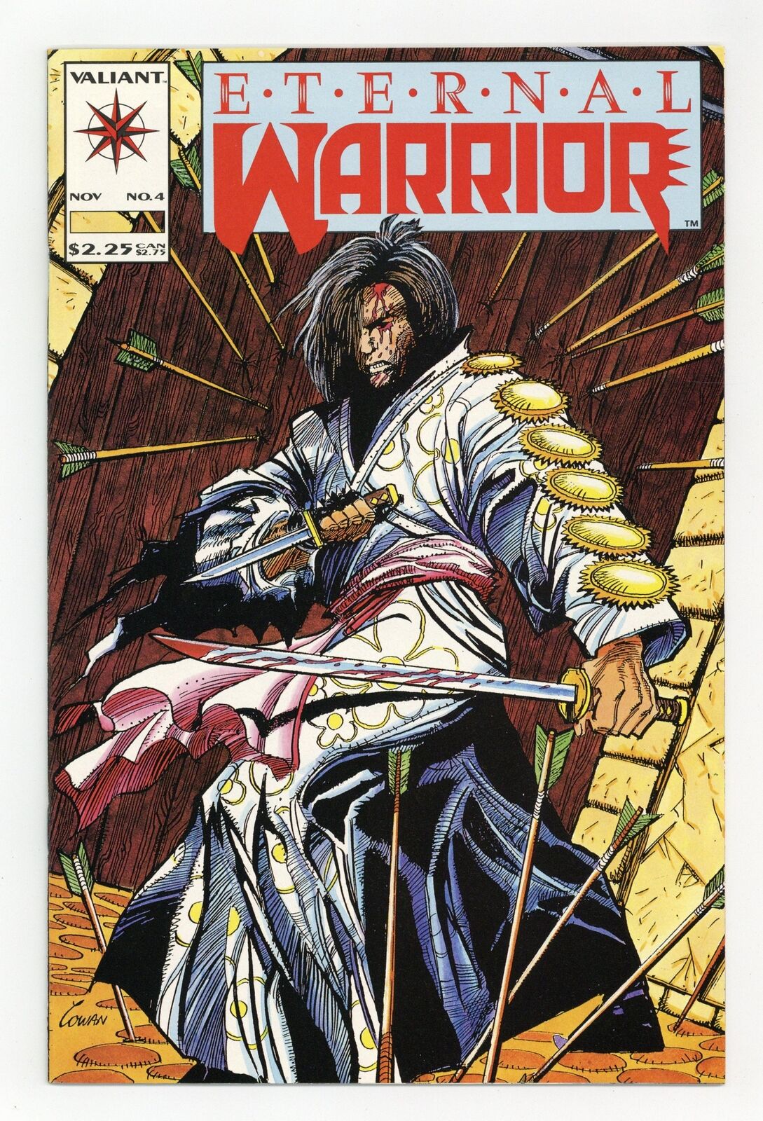 Eternal Warrior #4 VF/NM 9.0 1992 1st app. Bloodshot (cameo)