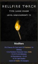 Hellfire Torch 🔥 All Classes +3 Skills 🔥 PC/Xbox Diablo II D2 D2R Softcore picture