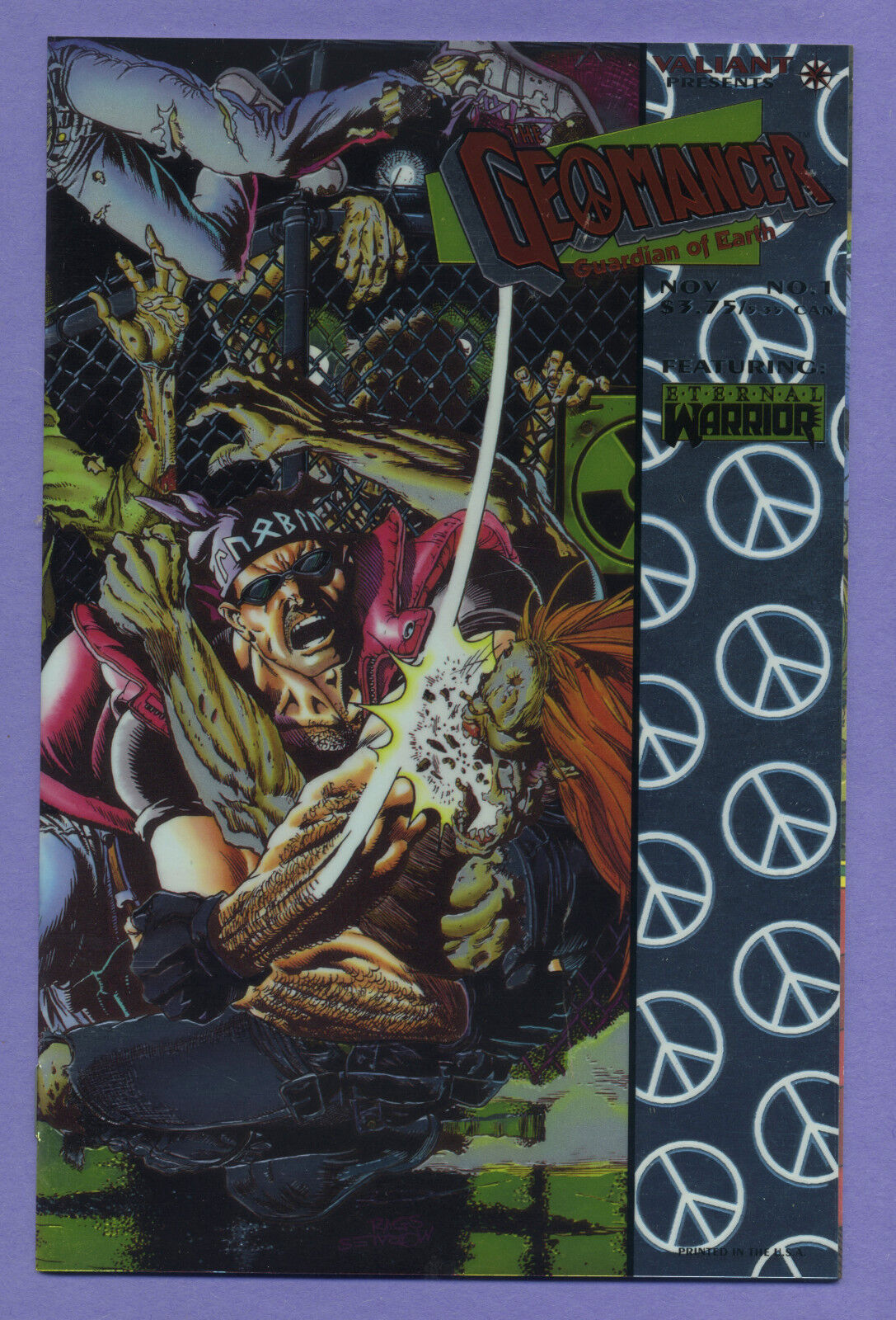 Geomancer #1 1994 Chromium Cover Eternal Warrior Rags Morales Valiant Comics