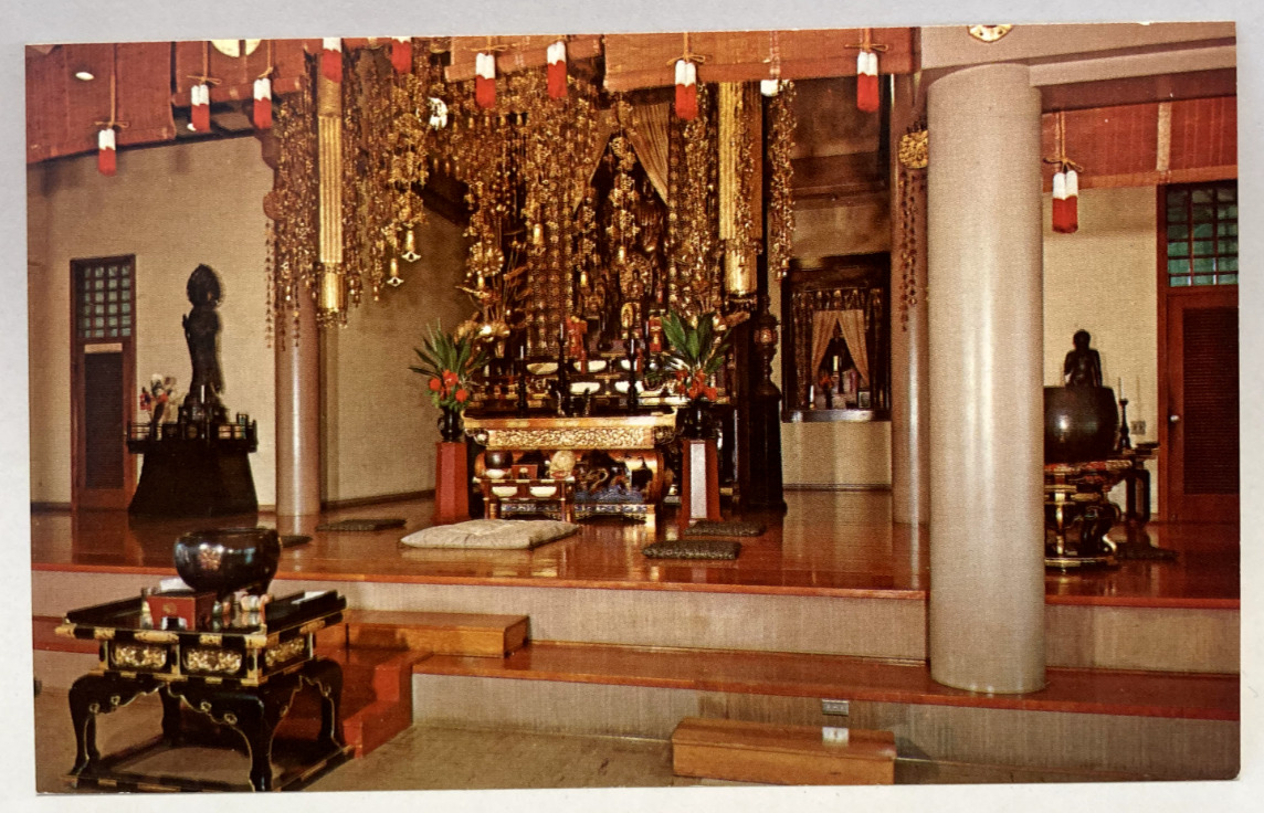 Soto Zen Buddhist Temple Shrine, Honolulu, Hawaii HI Vintage Postcard