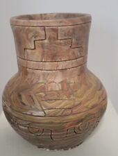 Indian Tribal Motif Clay Vase-Pot Temple Story Teller Crowned 8