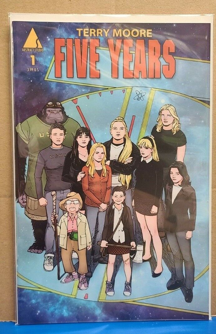 TERRY MOORE FIVE YEARS 1 ABSTRACT STUDIOS COVER A 1st PRINT  VF/NM