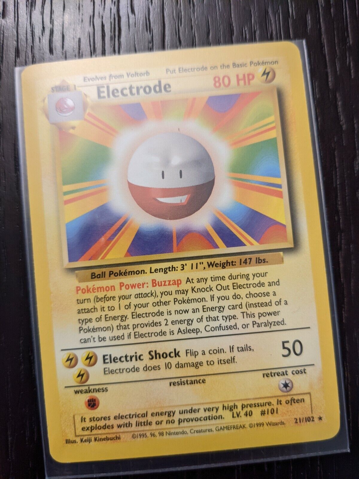 Electrode 21/102 Base Set Pokemon Card