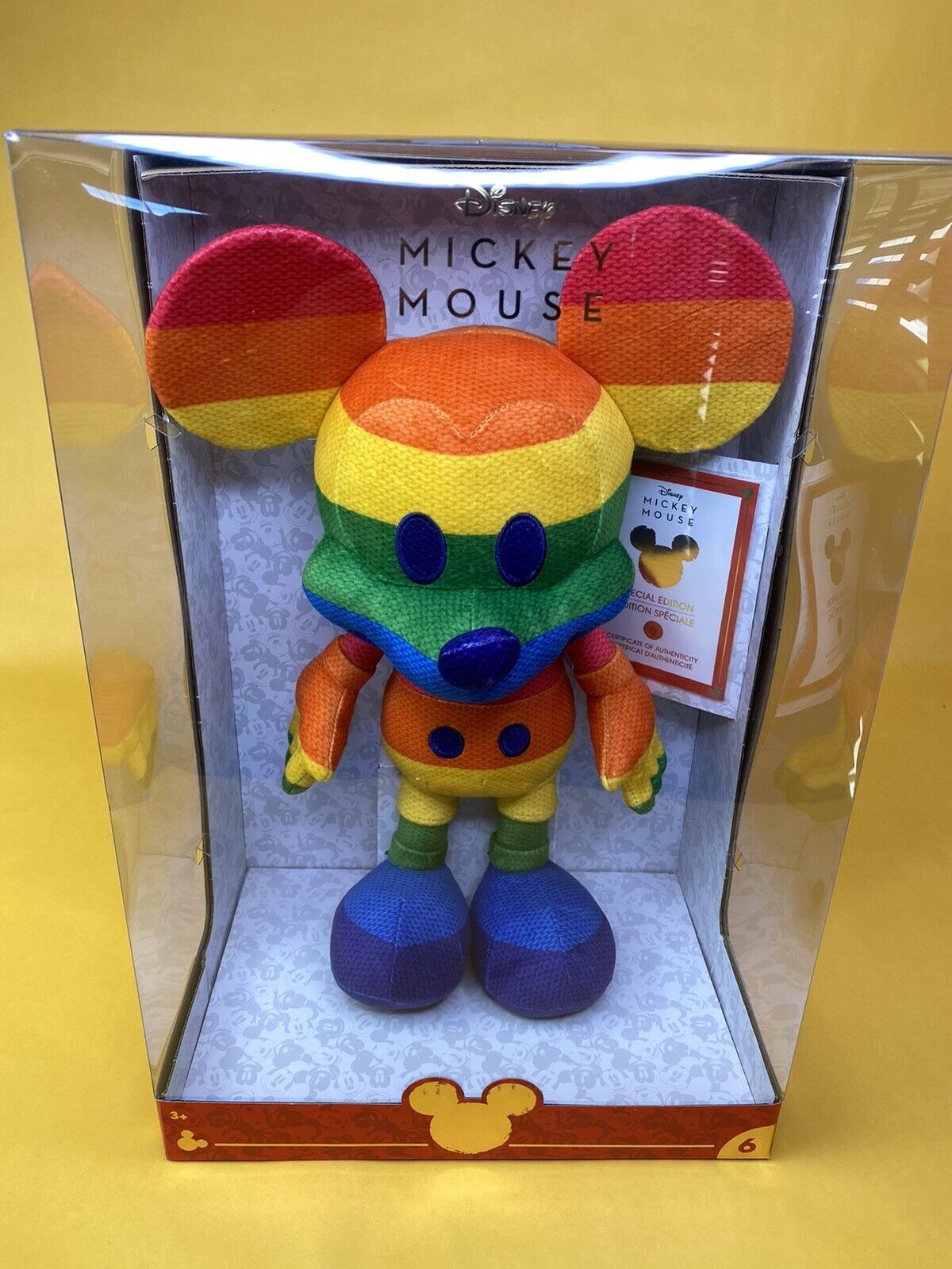Disney Limited Edition Rainbow Mickey Mouse Plush June 2020 Collectible 16” 