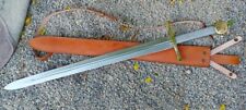 VIKING SWORD with Scabbard,Carbon Steel Blade WARRIOR SWORD,BATTLE READY picture