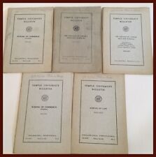 Vintage TEMPLE UNIVERSITY Bulletins - Lot Of 5 - Year 1935 - RARE Find picture