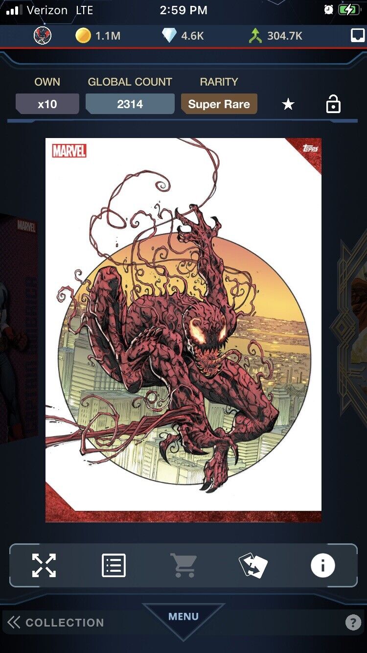 Topps Marvel Collect Original Art Carnage digital card 