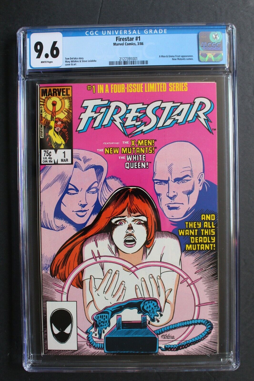 FIRESTAR 1 1st SOLO 1986 X-Men Emma Frost Hellfire Club 03/1986 NM+  CGC 9.6