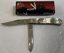 Steel Warrior Collector  Knife ~ Little Trapper BLACK LIP PEARL Handle ~ MIB picture