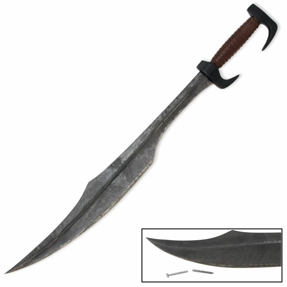 Huge King Leonidas 300 Spartan Greek Warrior Carbon Steel Functional Sword NEW