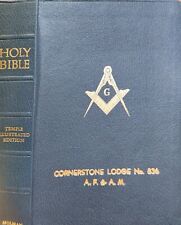 Holy Bible ~ Masonic Edition ~ Temple Illustrated 1968 Cornerstone Lodge No. 836 picture