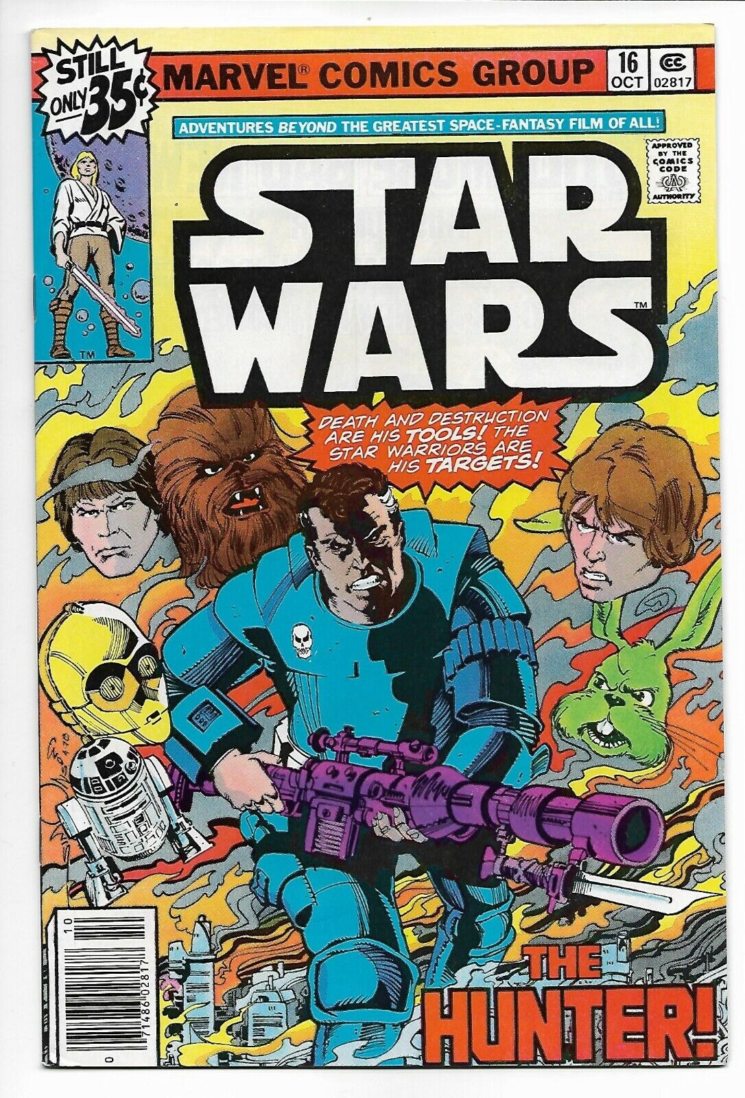 1978 October Star Wars Marvel Comic Book, THE HUNTER #16
