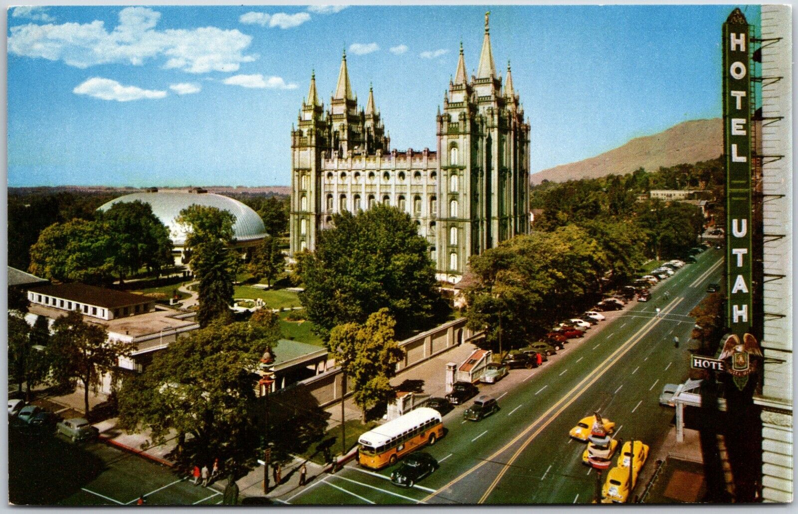 Temple Square, Hotel Utah, Utah - Postcard