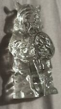 Vintage Viking Warrior With Sword And Shield 24% Lead Crystal 3” Tall picture