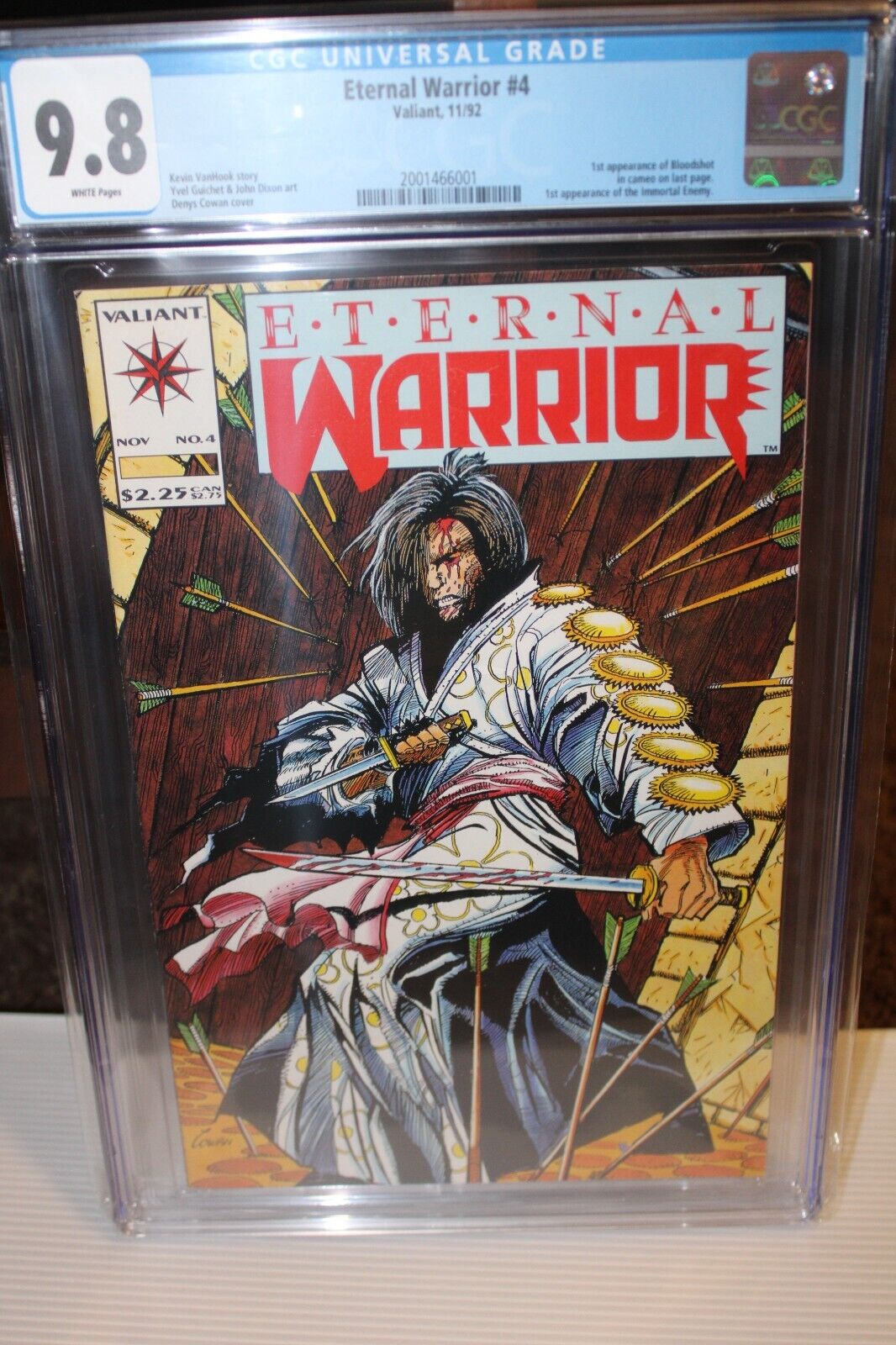 Eternal Warrior #4 CGC 9.8 1992 1296678008 1st app. Bloodshot (cameo)