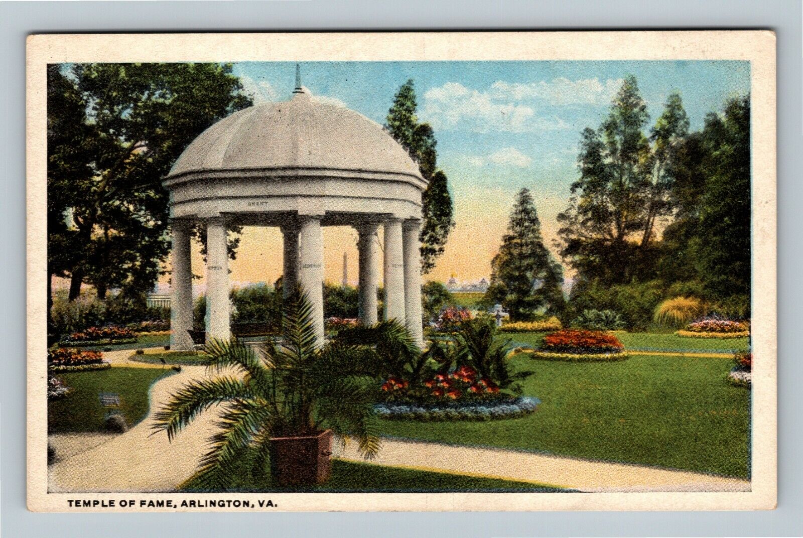 Arlington VA, Temple Of Fame, Vintage Virginia Postcard