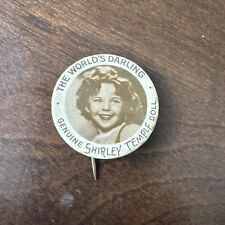 Shirley Temple Portrait 1930's Pin Button ~ The Worlds Darling picture