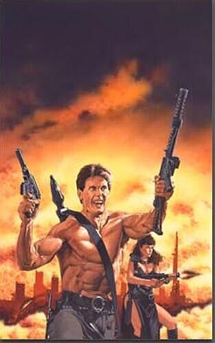 Future War Doomsday Warrior #6 orig illustration art book cover Fred Gambino