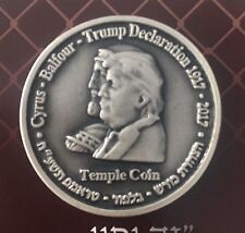 Half Shekel King Cyrus Donald Trump Jewish Temple Mount Israel Coin LIMITED picture