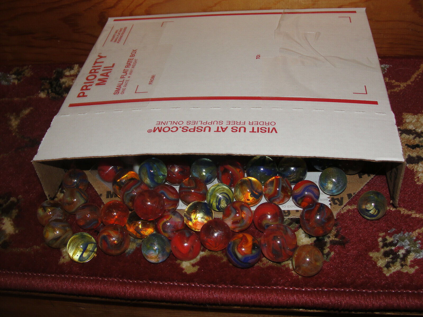 1/2 POUND Red Bud marbles made by Dave McCullough October 2020 D.A.S. 