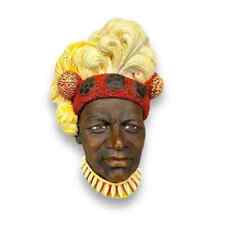 Bossons Chalkware Character Impressions Wall Ornament Chaka Zulu Warrior King picture