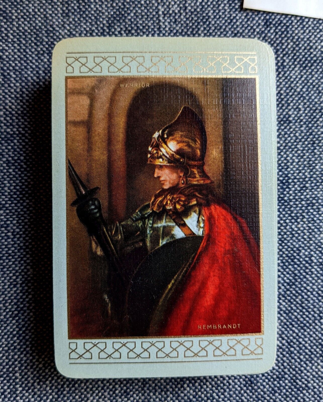 Vintage Playing Cards John W Waddington  Rembrandt Young Warrior 