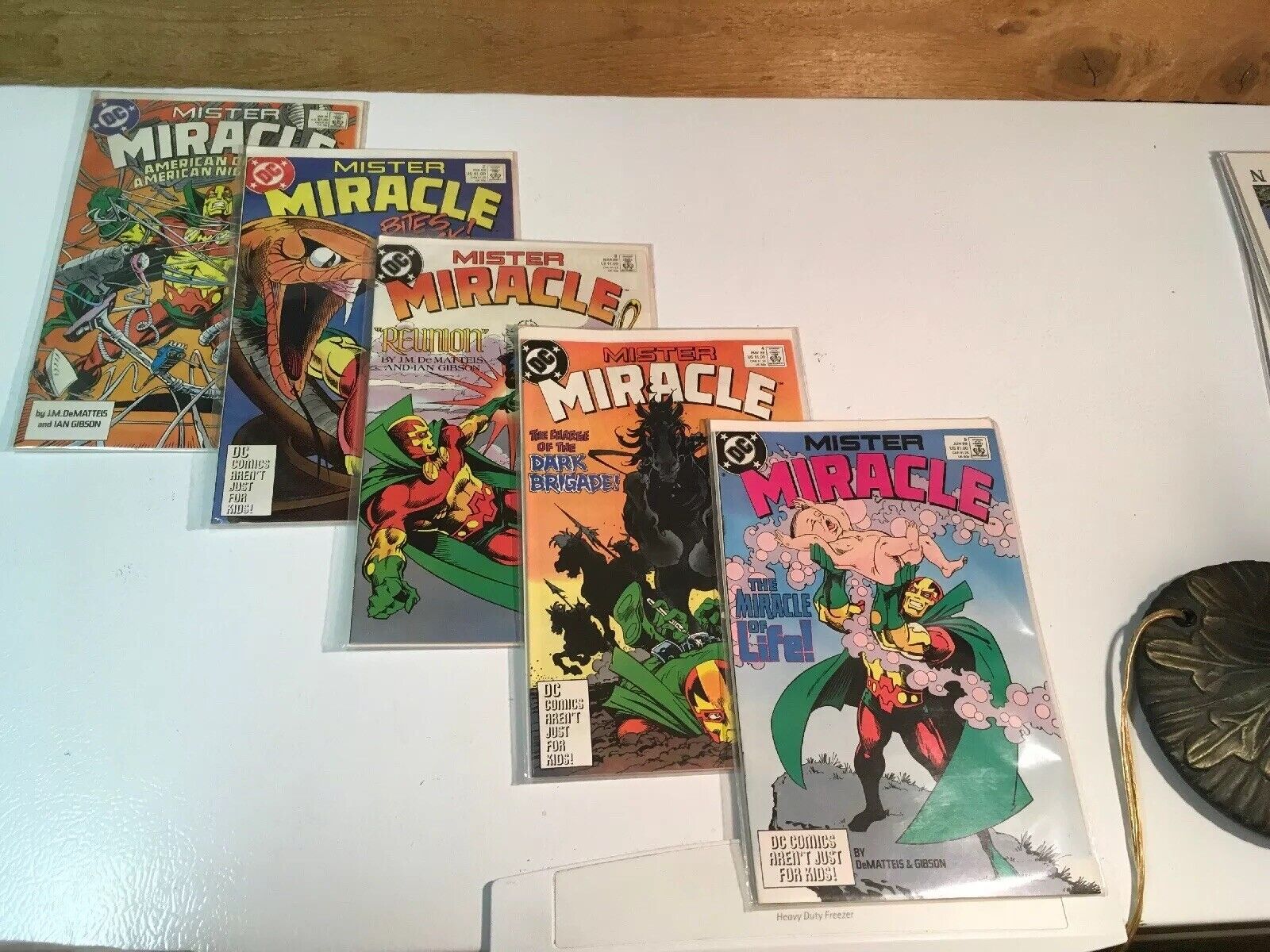 Mister Miracle DC Comic Book Lot, Issues 1, 2, 3, 4, 5 Vintage 1988 Sequence NM