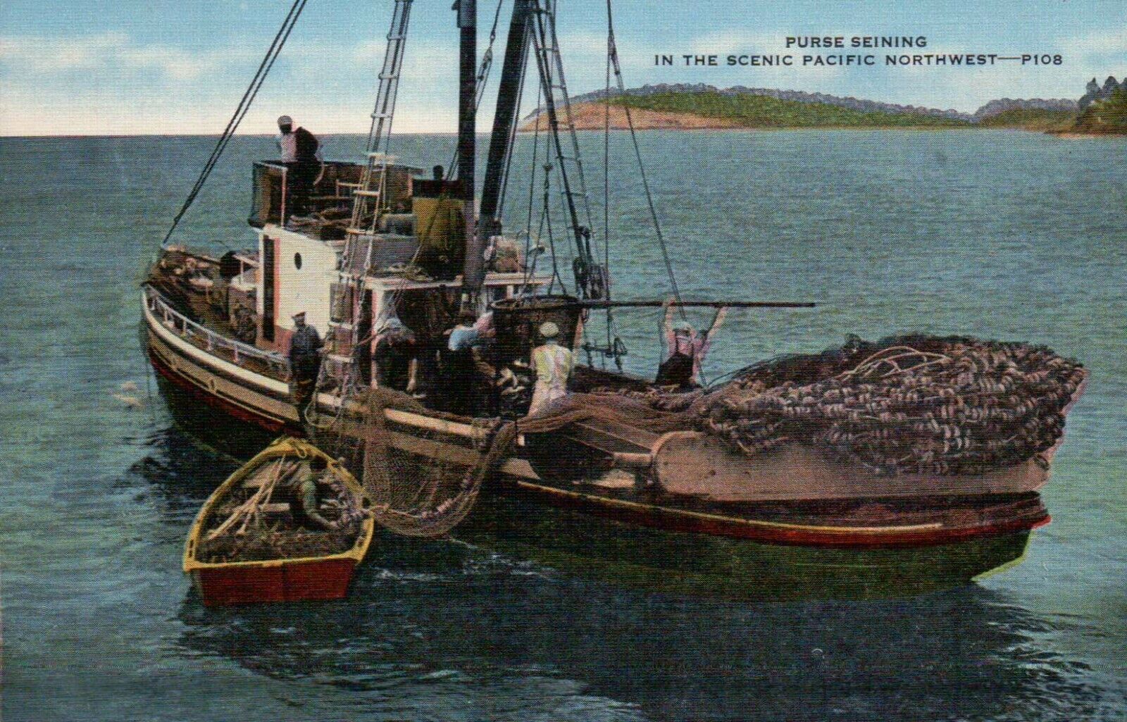 Purse Seining Scenic Pacific Northwest Net Fishing Boat - Old Vintage  Postcard for Sale - Final Fantasy Compendium