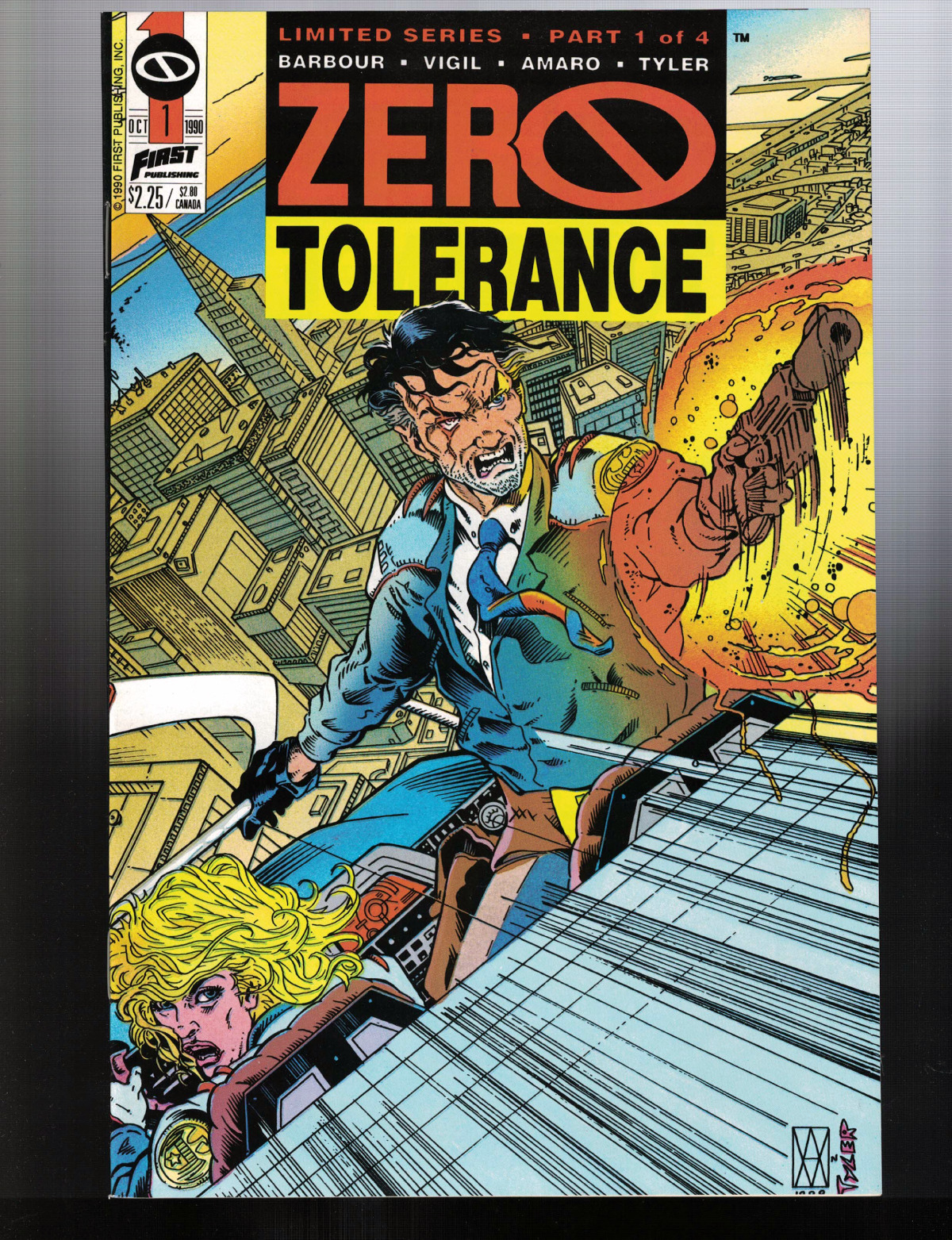 Zero Tolerance #1,2,3,4 Set - Tim Vigil, First Comics, 1990 - VF/NM