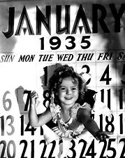 ACTRESS SHIRLEY TEMPLE WELCOMES THE NEW YEAR 1935  8X10 PUBLICITY PHOTO (DA-047) picture