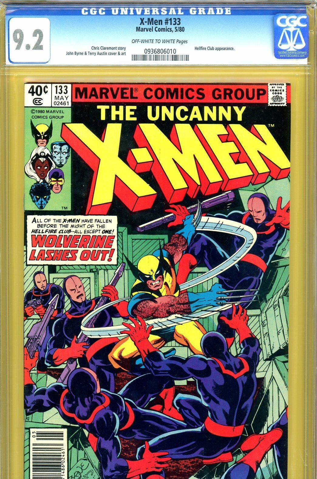 X-Men #133 CGC GRADED 9.2 -first Wolverine solo story- Hellfire Club - Byrne c/a
