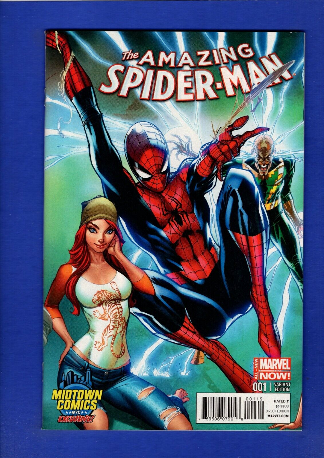 AMAZING SPIDER-MAN #1 NM 9.4 HIGH GRADE MIDTOWN COMICS CAMPBELL VARIANT (2014)