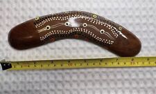 Genuine Australia Hardwood Boomerang  Hand Crafted Aboriginal Artwork 8” 20cm picture