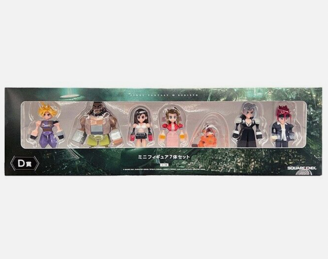 Final Fantasy VII Polygon Figure Set of 7 Square Enix Kuji Remake New Final Fantasy VII Polygon Figure Set of 7 Square Enix Kuji Remake New
