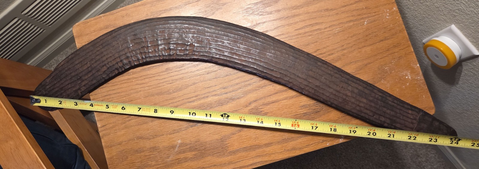 Early Australian Aboriginal Fluted Boomerang c.1930s Navy Provenance 24 Early Australian Aboriginal Fluted Boomerang c.1930s Navy Provenance 24