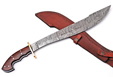 Cutlass Sabre Warrior Custom Made Damascus Sword -Hand Forge Damascus Steel 1658 picture