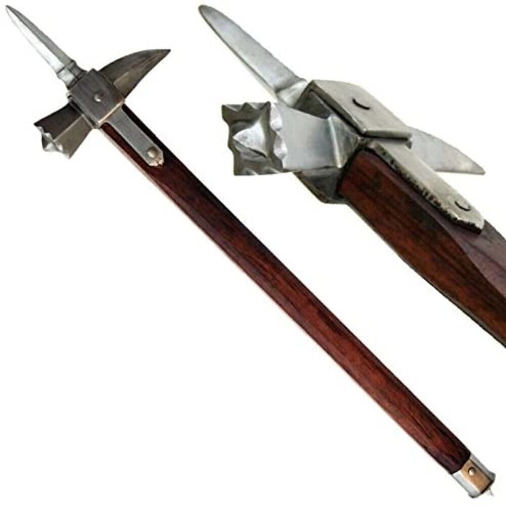 Medieval Warrior  Functional Spiked Lucerne War Hammer