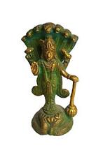 Aft Brass Statue Of Lord Vishnu Hindu God Idol Sculpture Home Temple Dcor Gift P picture