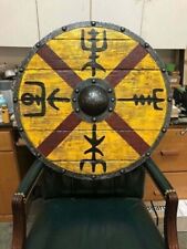 New Medieval Warrior Round Shield Wooden Viking Armor Shield Gift Item picture