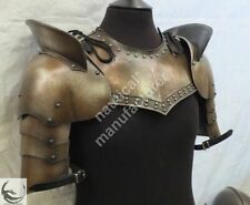 Medieval Warrior Pauldrons Shoulder & Armor Gorget LARP Cosplay Knight picture