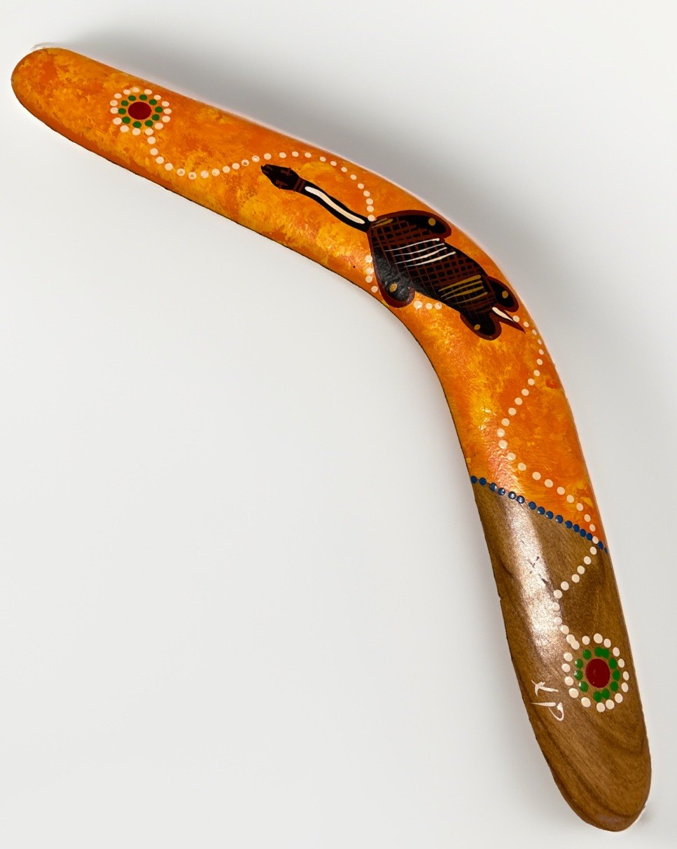 WIJIKURA Boomerang Authentic Made In Australia Hand Painted Artisan Signed - 18” WIJIKURA Boomerang Authentic Made In Australia Hand Painted Artisan Signed - 18”