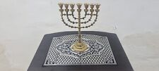 Menorah 7 branch Jerusalem Temple 10 Inch Height 25 Cm 7 Branches Brass Menora picture
